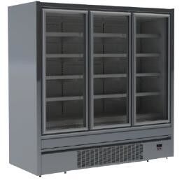 3 Door Upright Glass Door Freezer For Supermarket Refrigeration Plug In