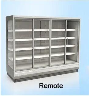 Cabinet Remote Type Upright Glass Door Freezer Multideck