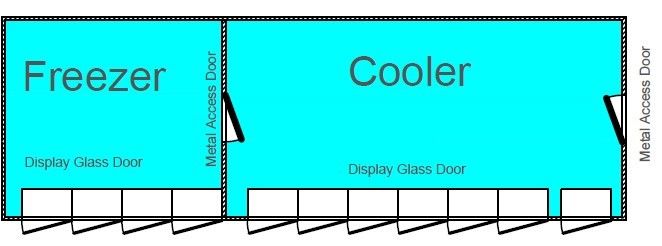 Convenience Stores Outdoor Walk In Cooler Freezer Combo Restaurants Hotel Suparmarkets