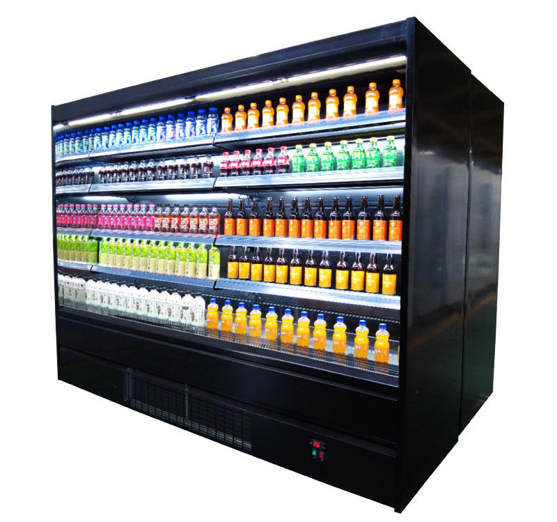 Double Sided Open Display Fridge  Open Display Case Supermarket 608L 912L 1200L