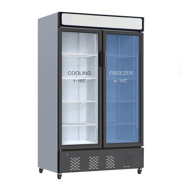 Dual Temperature Commercial Glass Door Freezer cooler  combo 470L