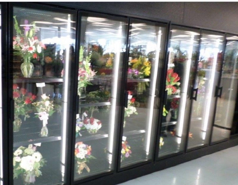 Floral Display Walk In Coolers walk in glass door cooler colored steel