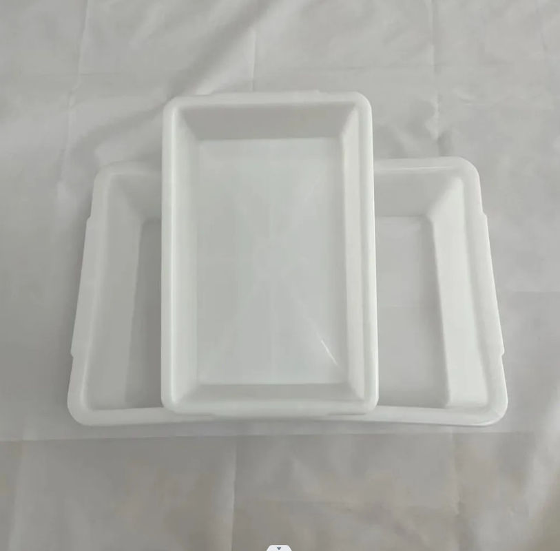 Food Grade Crate Supermarket Long Cutlery Square Tray Receiving Basin