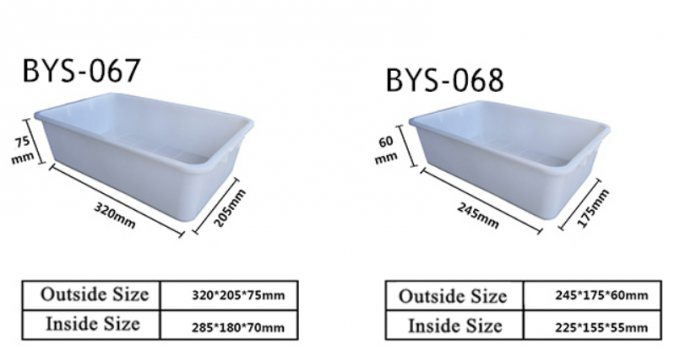 PE Plastic Freezer Tray Thickened Plastic Basin Fresh Ice Plastic Square Dispensing Tray