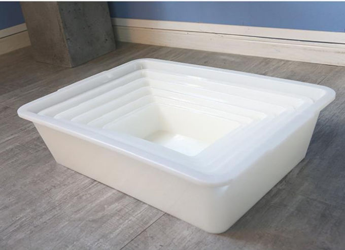 PE Plastic Freezer Tray Thickened Plastic Basin Fresh Ice Plastic Square Dispensing Tray