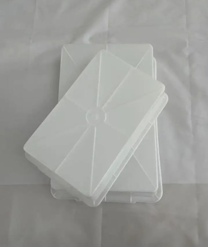 Plastic Rectangular White Supermarket Kitchen Ice Tray Food Square Basin Barbecue Storage Box