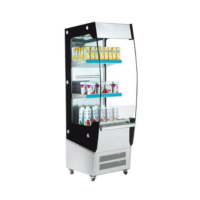 R290 Upright Glass Door Chiller R404a 180L Open Air Cooler open display case