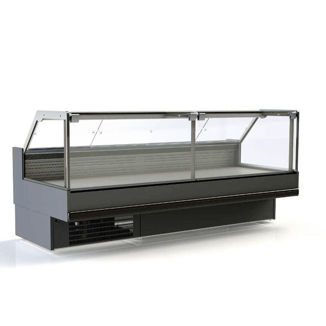 Rectangular Glass Meat Deli Display Case For Cheese Salad Seafood