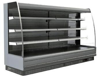 Remote Semi Vertical Cake Display Case Refrigerated Bakery Display Case