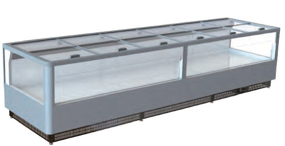 Remote Type Island Freezer Chest Display Freezer Sliding Glass Lid open top island freezer