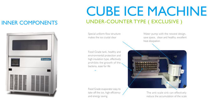 Sk-81b Cube Ice Machine Fall-Proof Self-Cleaning Seafood Buffet