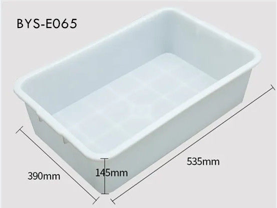 Supermarket Plastic Thickened White Rectangular Storage Ice Tray Display Food Freezer Box