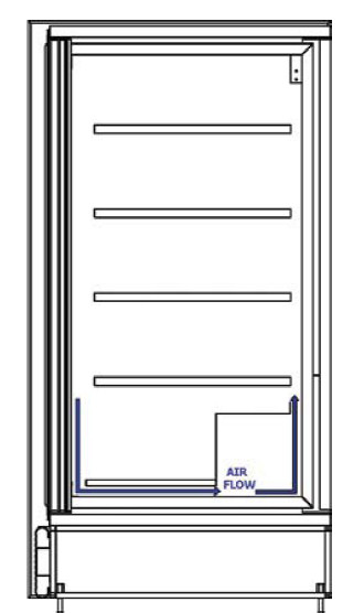 Supermarket Upright Glass Door Display Freezer Low Temperature