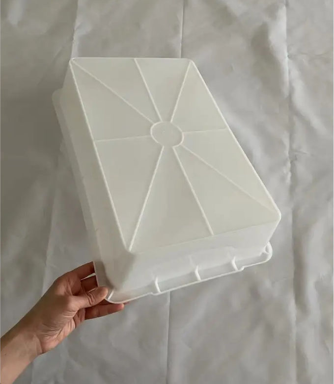 White Thickened Sorting Goods Large Rubber Basin Rectangular Supermarket Plastic White Basin